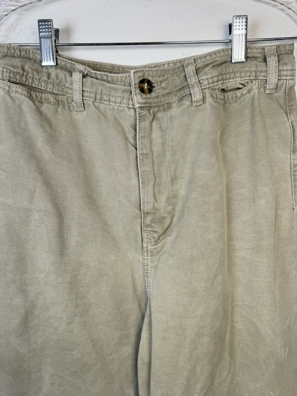 Free People We The Free Patti Wide Leg Crop Pants Green High Rise 28 - Picture 4 of 13